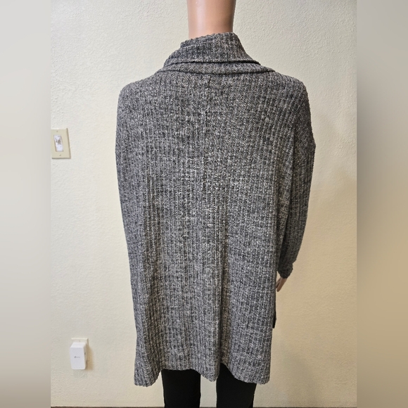 ANTHROPOLOGIE MAEVE OVERSIZED COWL NECK RIBBED KNIT SWEATER TOP GRAY Sz … - Picture 3 of 10